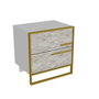 Hanah Home Mesilla de noche Polka - White